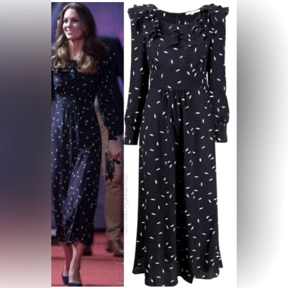 *Replica/Not Authentic* Alessandra Rich Dress Kate Middleton midi dress - Picture 1 of 10